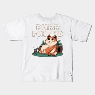 Purr Friend are the Best Friend Kids T-Shirt